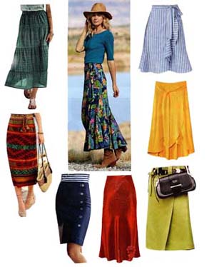 Skirts, easy pull-on, pencil skirts, statement paterns n skirts